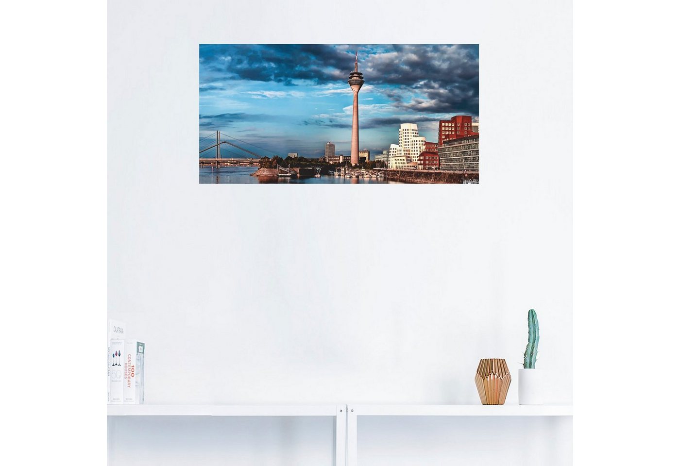 Artland Wandbild »Düsseldorf Skyline I«, Deutschland (1 Stück), in vielen Größen & Produktarten -Leinwandbild, Poster, Wandaufkleber / Wandtattoo auch für Badezimmer geeignet-HomeTrends