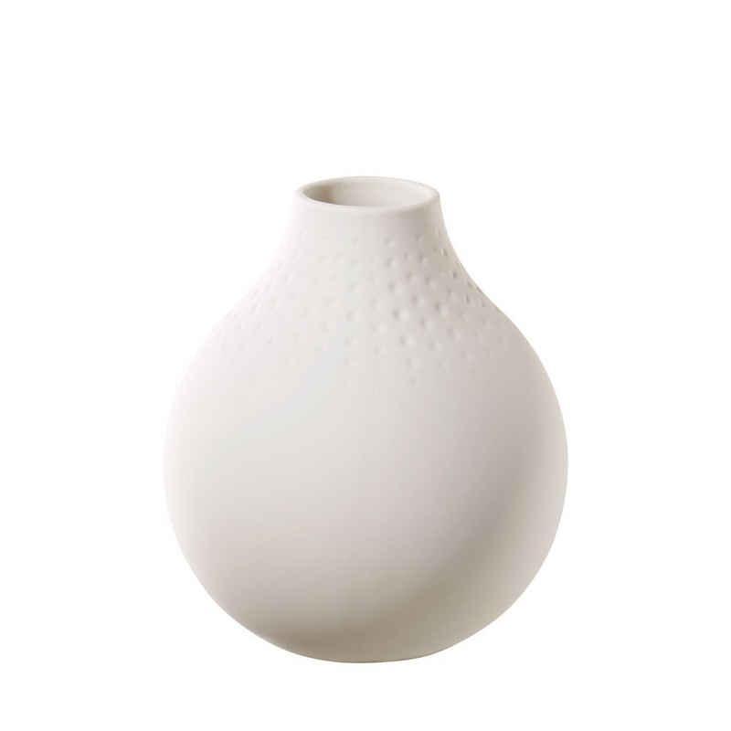 Villeroy & Boch Dekovase Manufacture Collier Perle Vase, 11 x 12 cm, weiß (1 St)