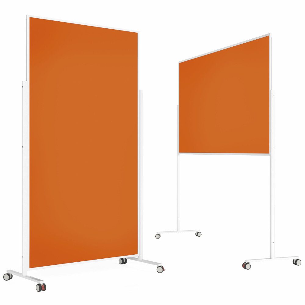 Anzeigetafel Pinnwand VarioPin mobil - Zweiarmfuß - 100x180cm - Orange