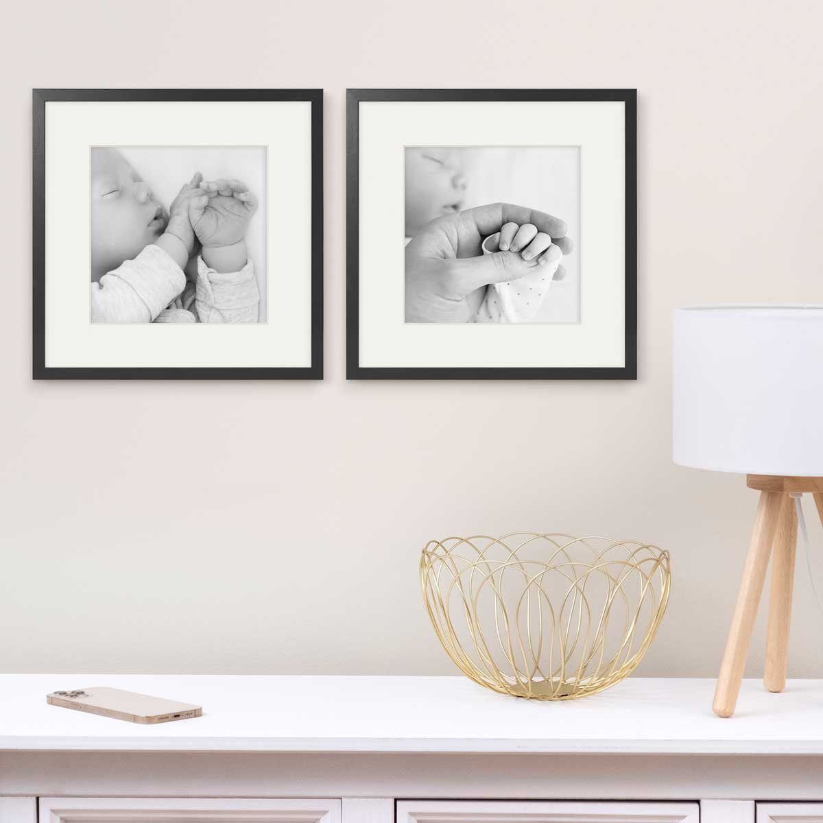 PHOTOLINI Bilderrahmen 2er Set Echtholz mit günstig online kaufen