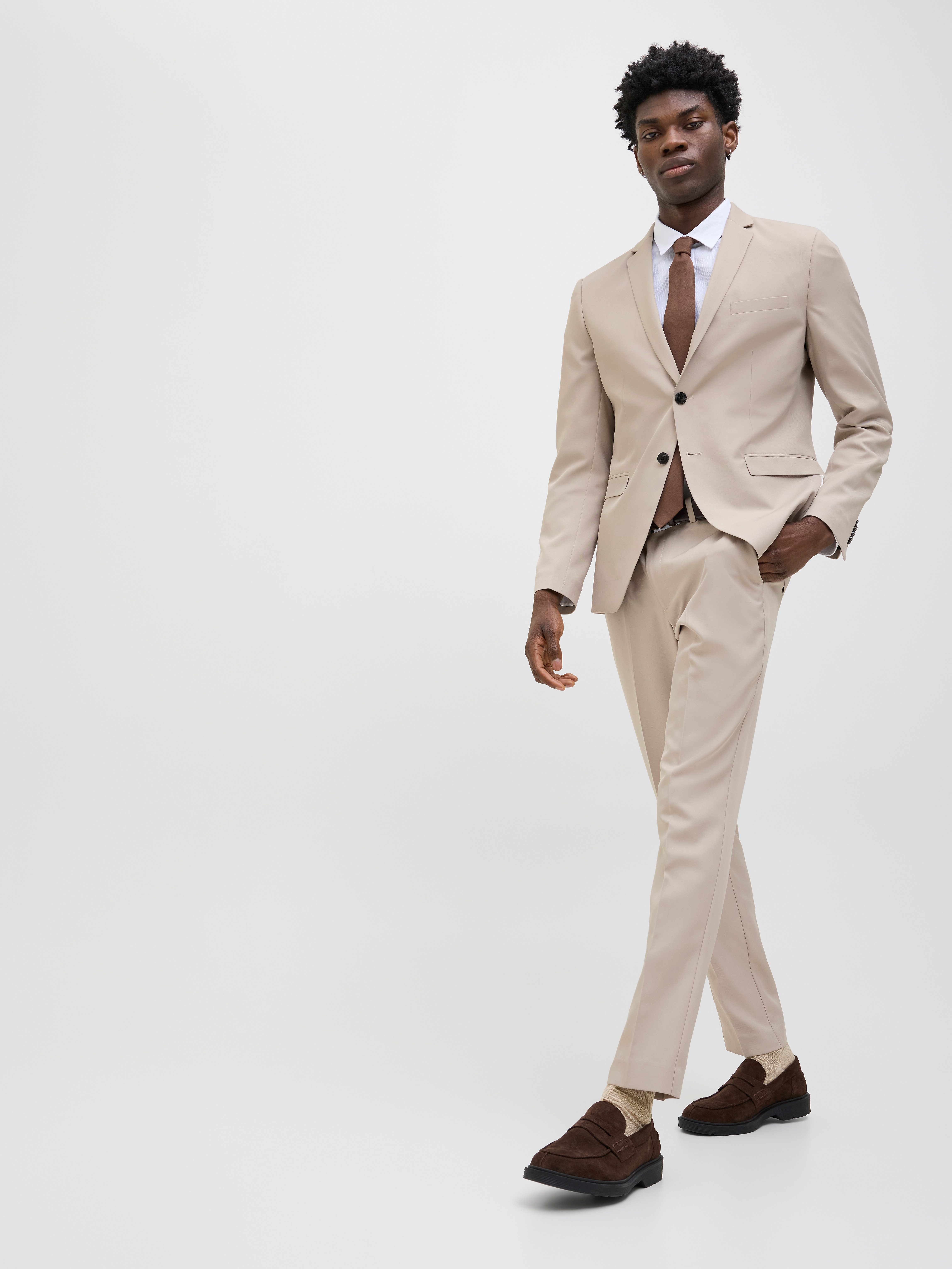 Jack & Jones Anzug JPRCOSTA SUIT (Set, 2-tlg) Polyester, slim fit günstig online kaufen