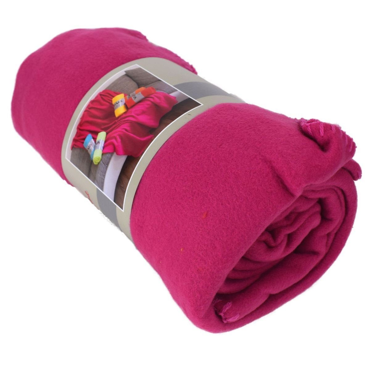 Wohndecke Decke Fleecedecke 130x170cm Polarfleece 14 Marabellas Shop versch. Pink Wohndecke, Unifarben