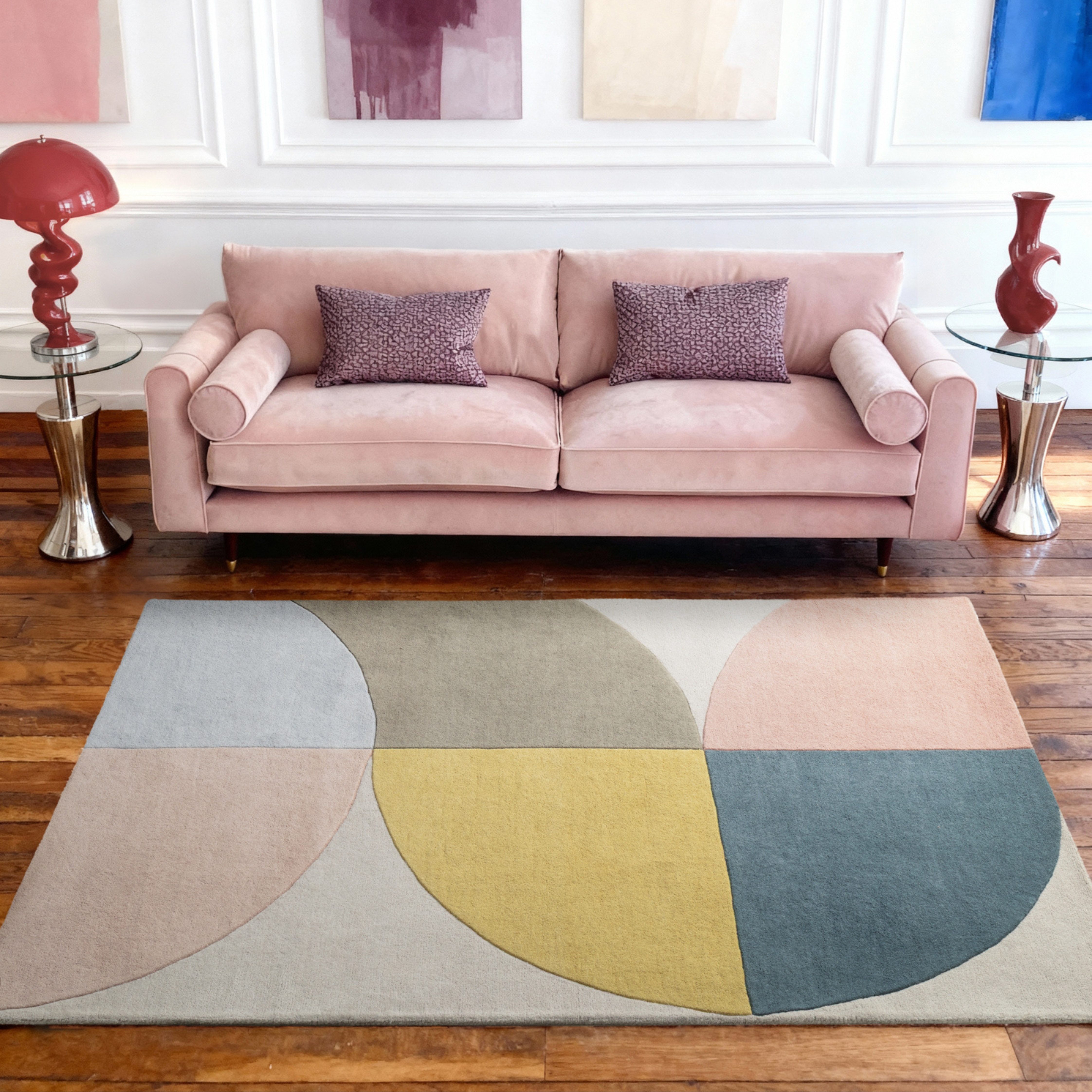 Ted Baker Wollteppich Savile, rechteckig, Höhe: 17 mm, Wolle, Naturteppich, Handgemacht, Wohnzimmer, Schlafzimmer, bunt