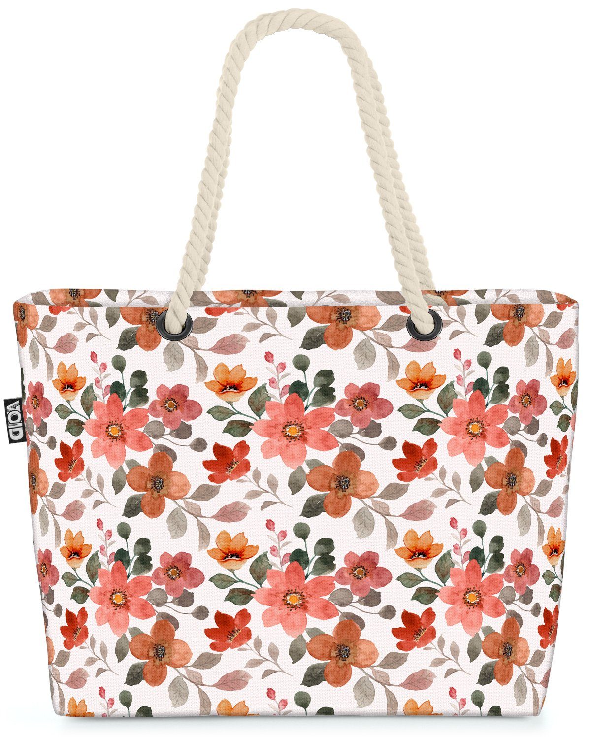 Blumendekor (1-tlg), Blumenbouquet Strandtasche VOID Blumen Muster Blumen bl Blumenmuster Blüten