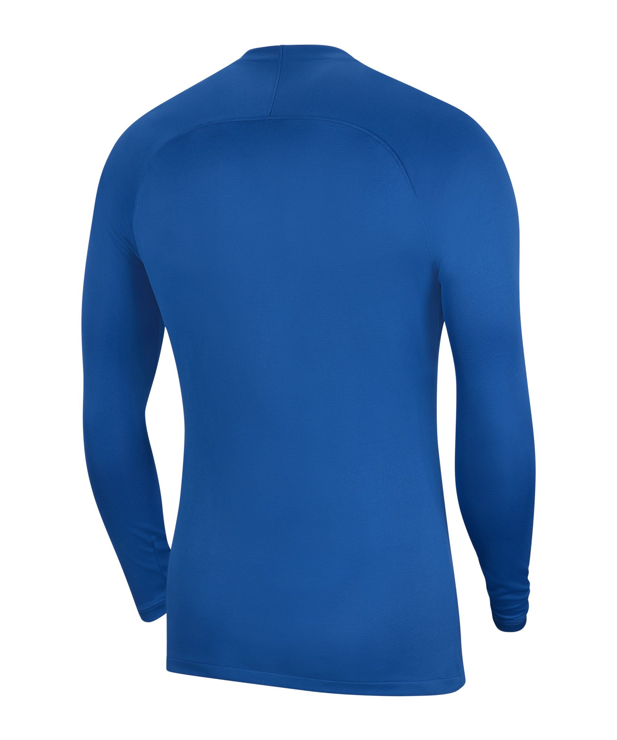First Park Nike Layer Funktionsshirt Daumenöffnung Langarmshirt blauweiss