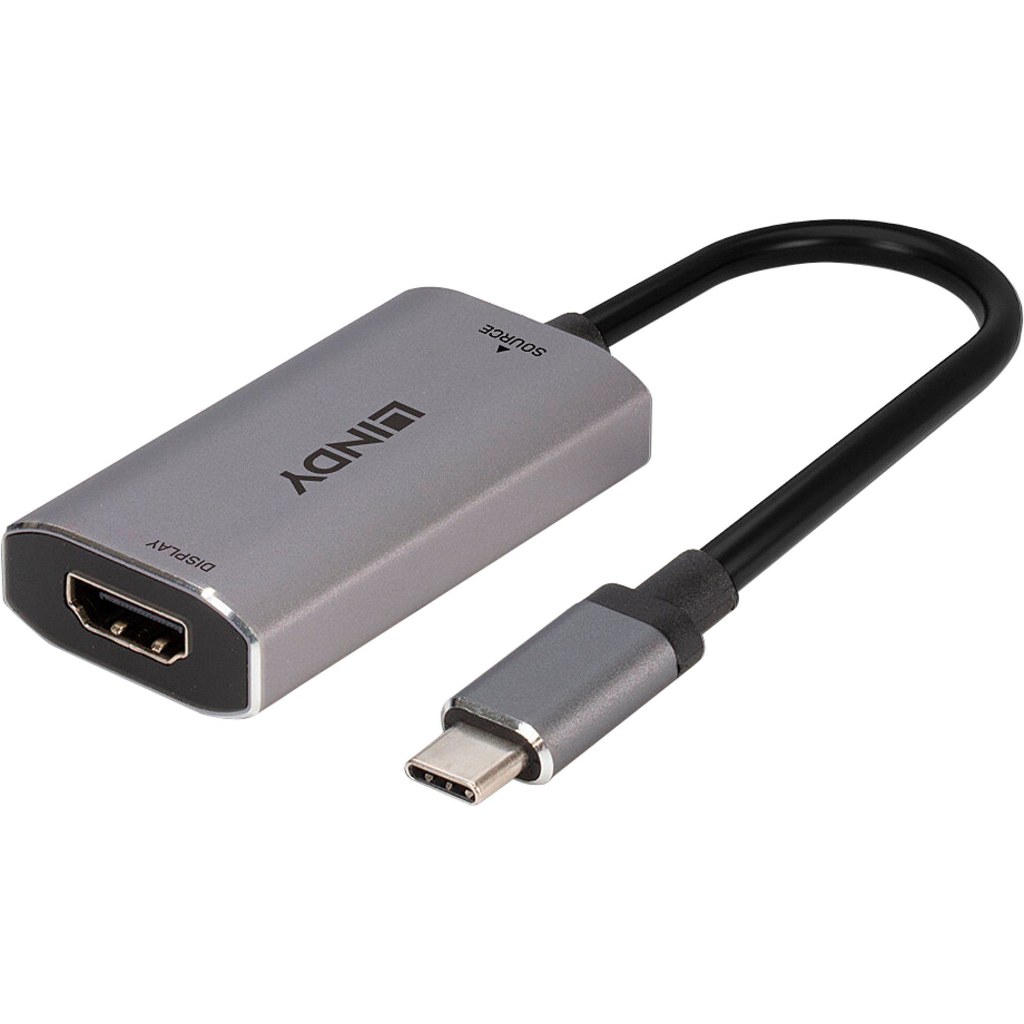 Lindy USB Konverter 8K60, USB-C Stecker > HDMI Computer-Kabel