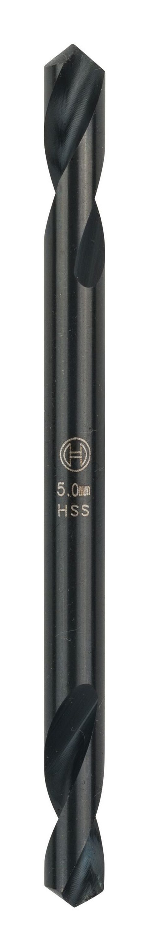 BOSCH Metallbohrer, (10 Stück), HSS-G Doppelendbohrer - 5 x 17 x 62 mm - 10er-Pack