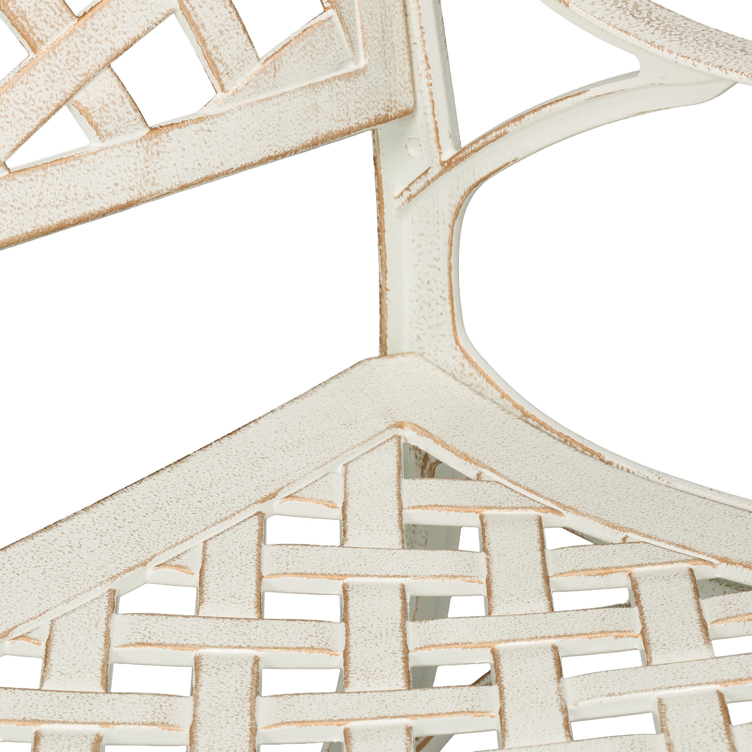 relaxdays Gartenbank antik weiß