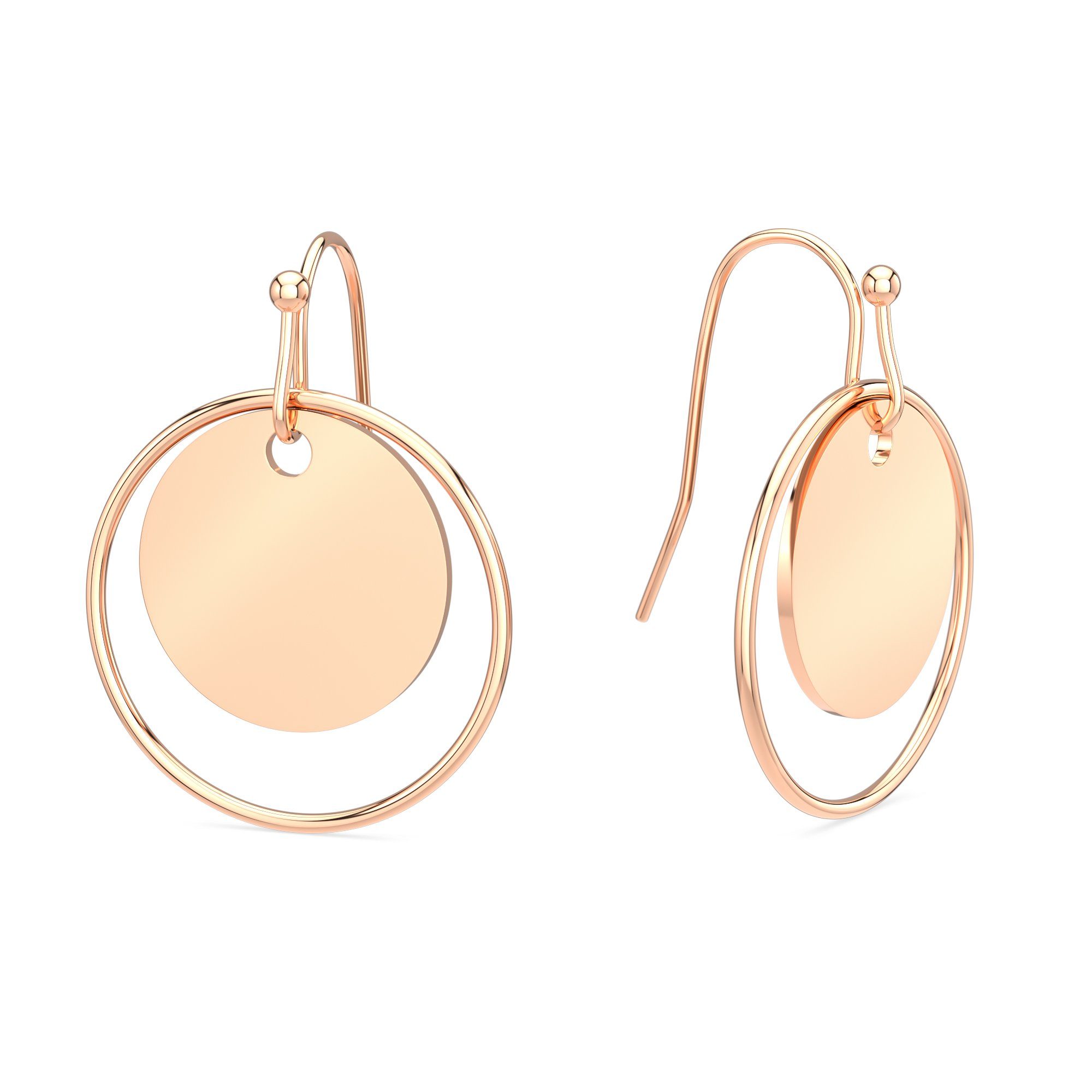 THIORA Paar Ohrhänger Plättchen Ohrringe, Deutsches Startup