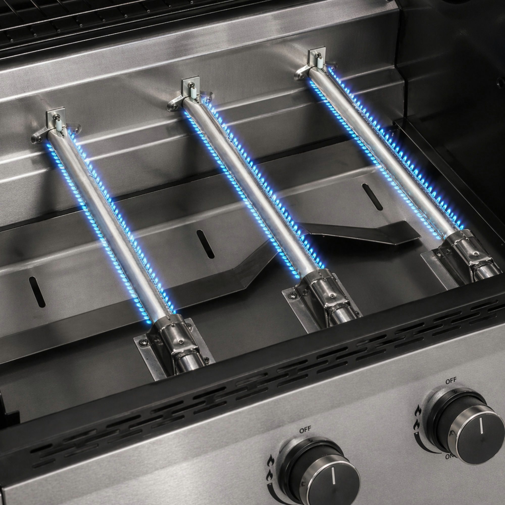 BBQ-Toro Gasgrill Edelstahl Brenner, 41,7 x 4 cm, Ersatzbrenner für Gasgrill