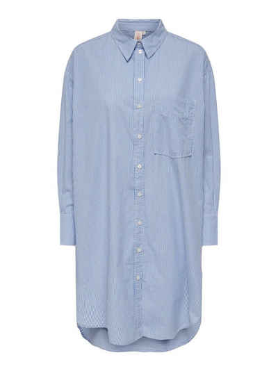 ONLY Blusenshirt Extra Lange Hemd Bluse Langarm Shirt Business Tunika ONLMATHILDE 4759 in Blau