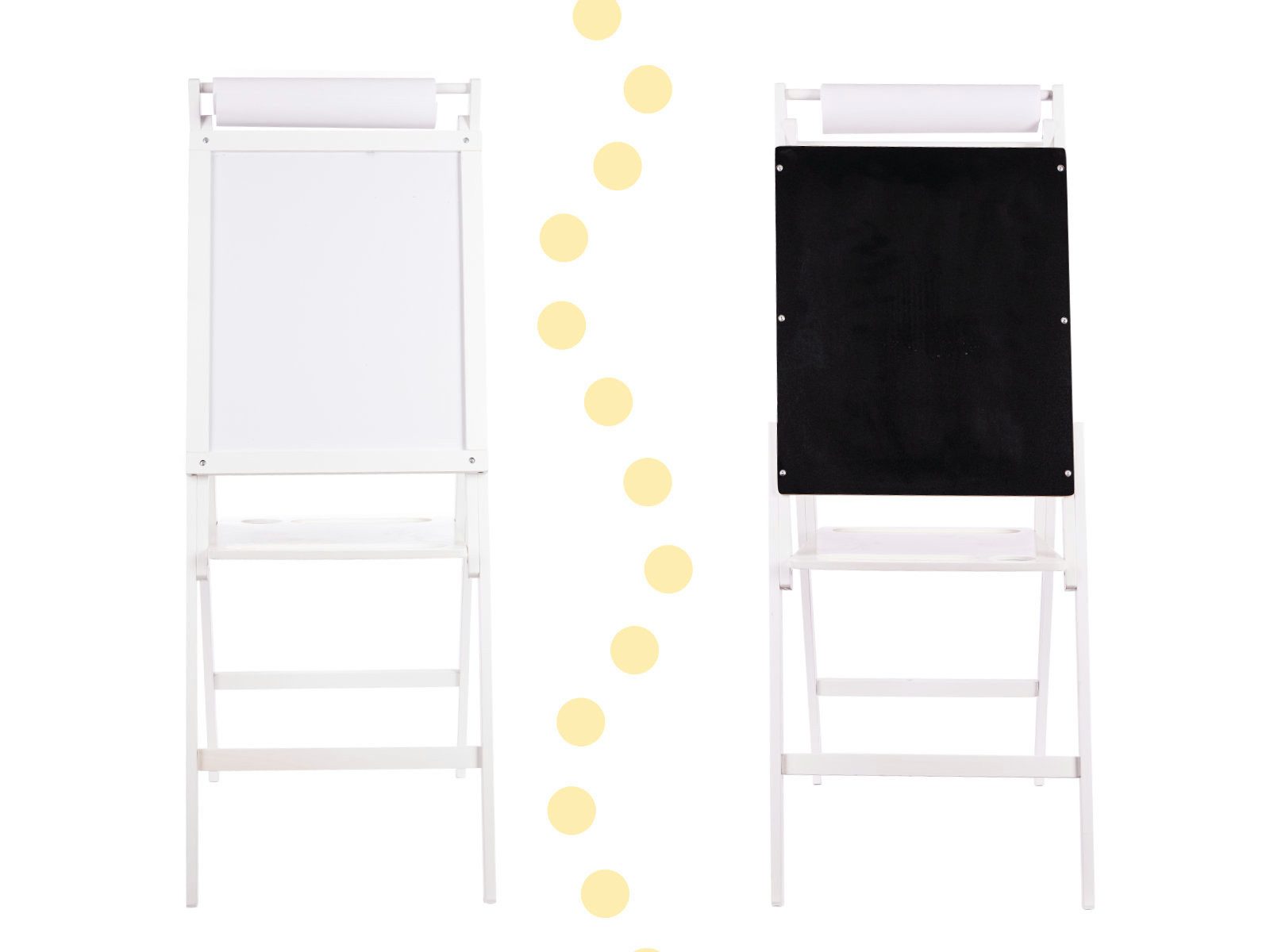 Ikonka Standtafel Kinder Standtafel Holz doppelseitig Magnettafel Kreidetafel Zubehör, (Kinder Lernspielzeug Standtafel doppelseitig Holz Magnet Kreide, Kinder  – Bild 5 von 5