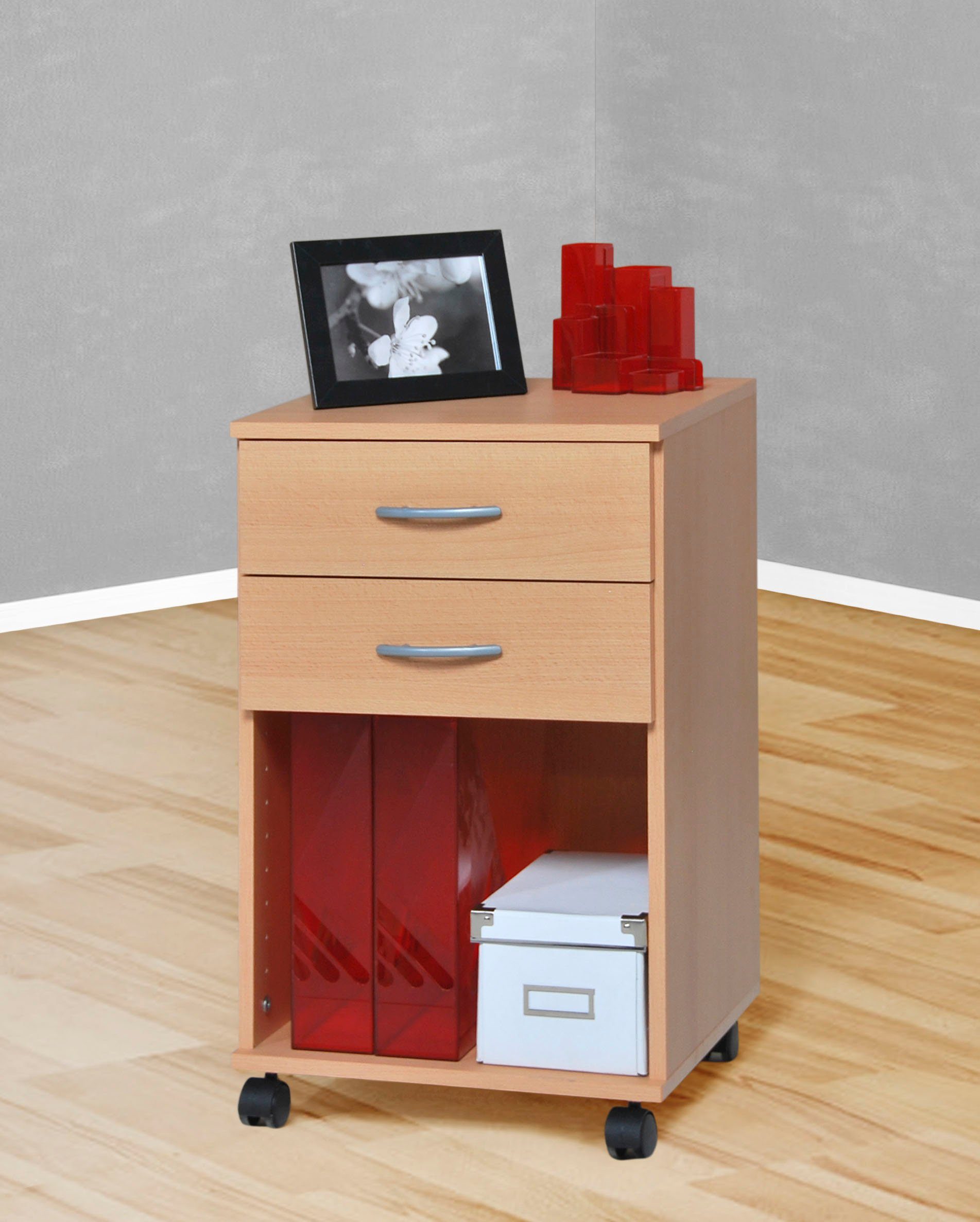 VOGL Möbelfabrik Rollcontainer Barrie, Bürocontainer, (1 St), verschiedene Ausführungen, mit Schubladen, Höhe 67 cm, Made in Germany