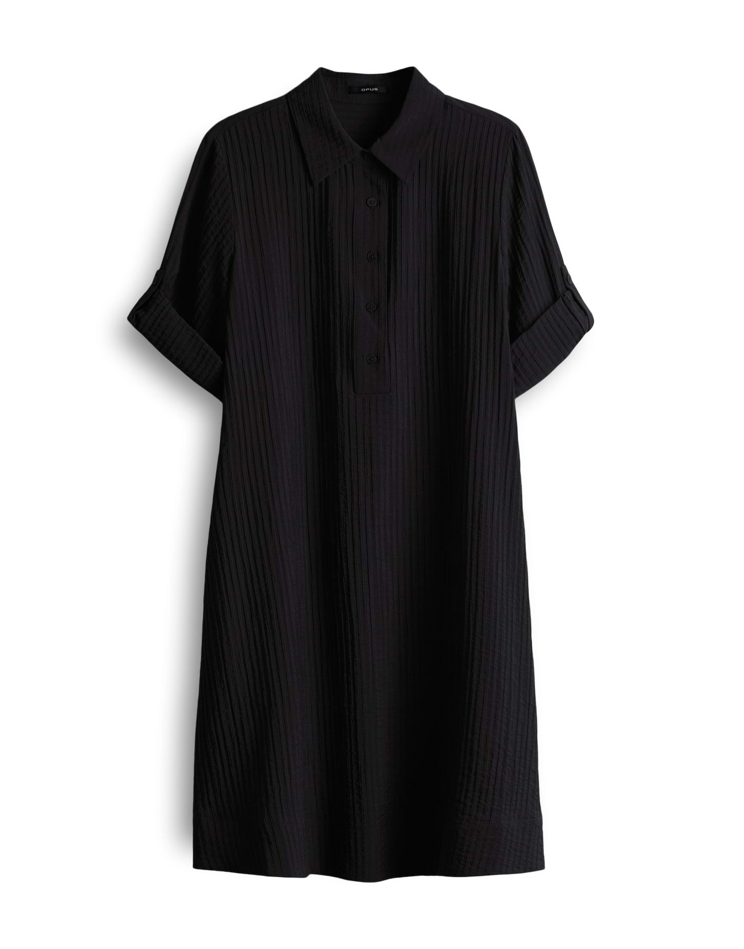 OPUS Hemdblusenkleid WOMARA A-Linie mit feiner Rippstruktur günstig online kaufen
