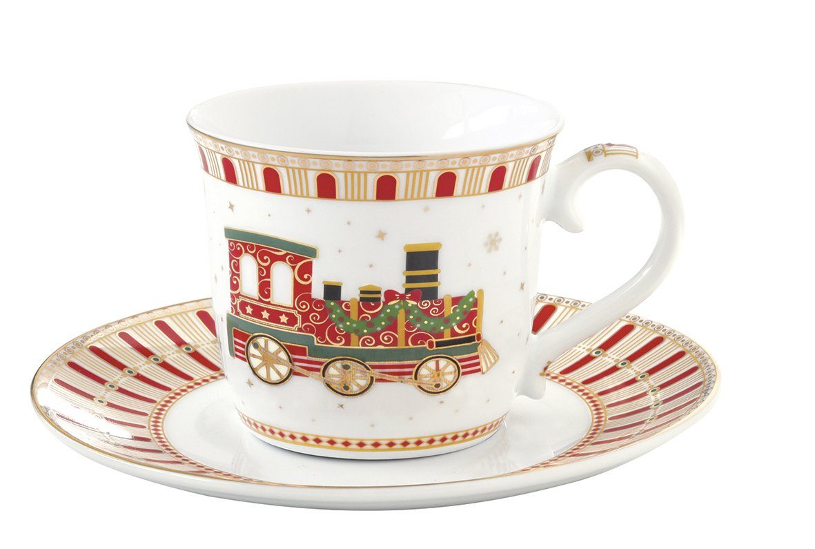 EasyLife Tasse EXPR1106 - Polar Express Teetasse m. Untertasse, -200 ml-