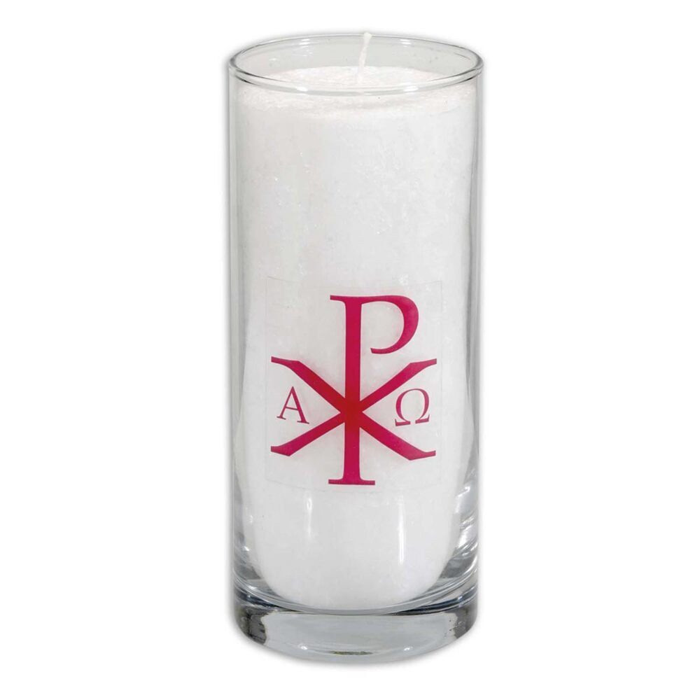 St. Benno Verlag Fotoalbum Palmwachs-Osterkerze im Glas »Alpha & Omega«