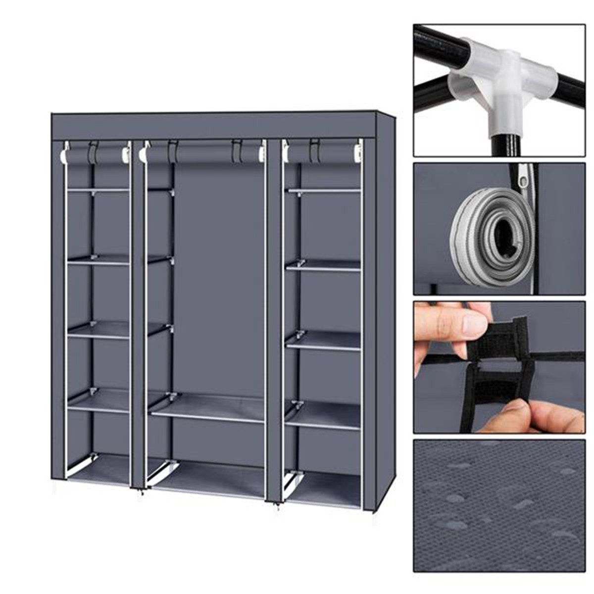 XDeer Kleiderschrank 12 Fächer Portable Kleiderschrank günstig online kaufen