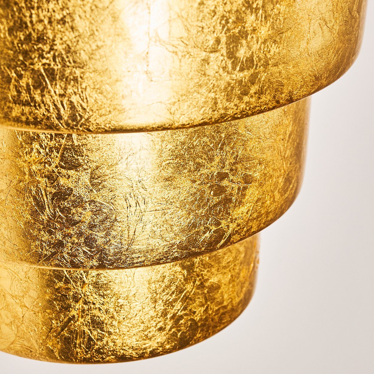 hofstein Wandleuchte schönem »Bionde« Lichtkegel, Gold,mit in Leuchtmittel, Wandlampe Innenin 1xE27, ohne Keramik Blattgold-Optik aus