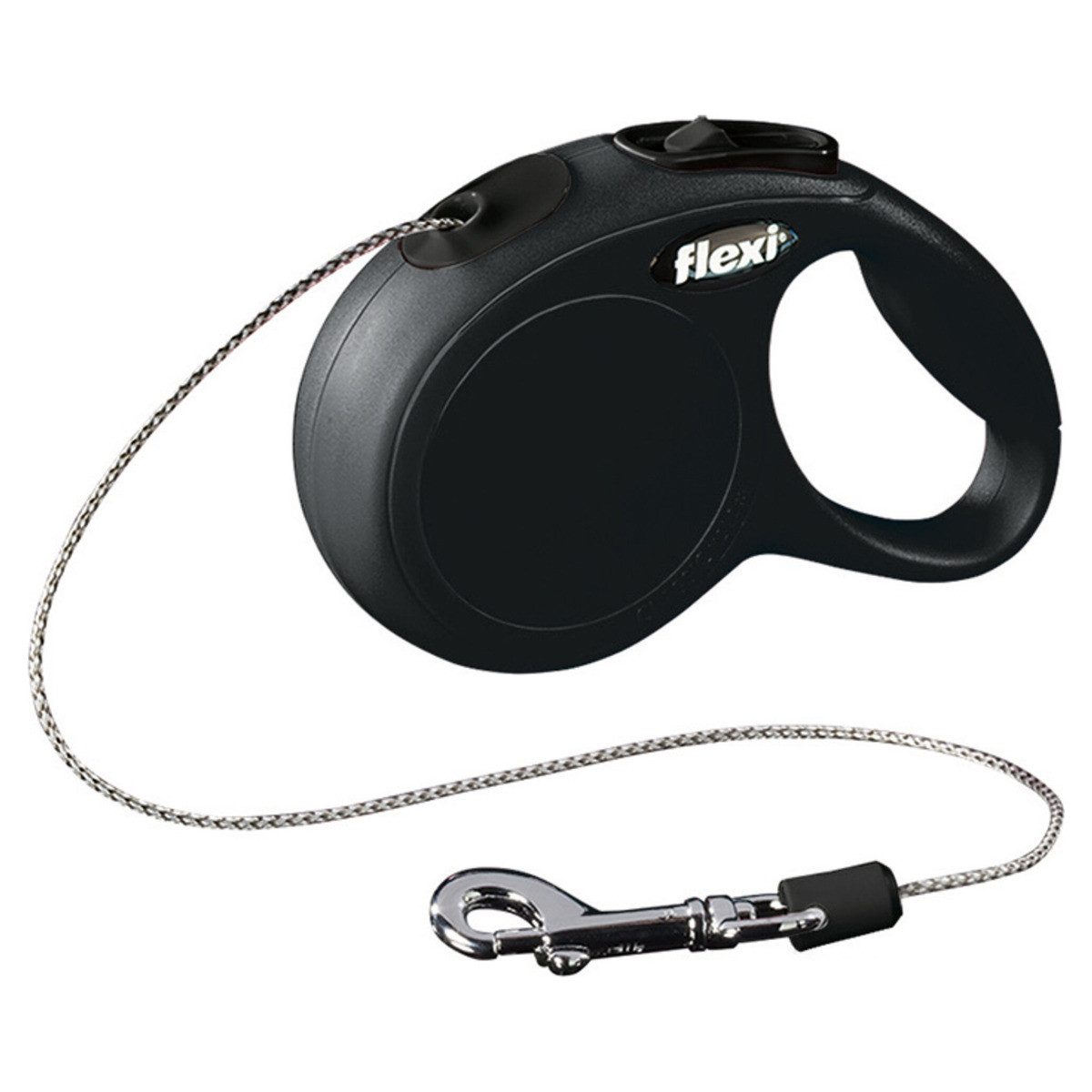 flexi Rollleine New Classic Cat Seil schwarz