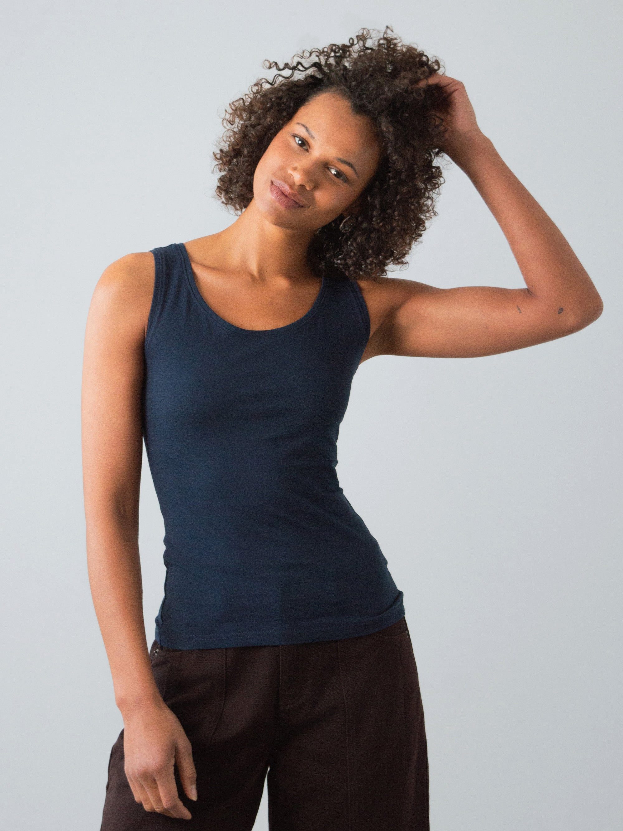 HONEST BASICS Tanktop Stretch Tank aus Bio- und recycelter Baumwolle