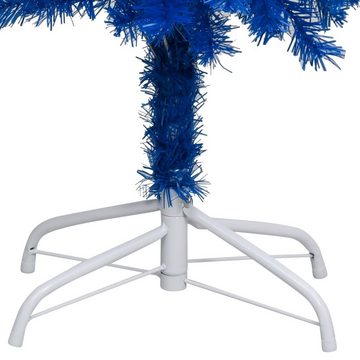 vidaXL Künstlicher Weihnachtsbaum Künstlicher Weihnachtsbaum mit LEDs Kugeln Blau 210 cm PVC