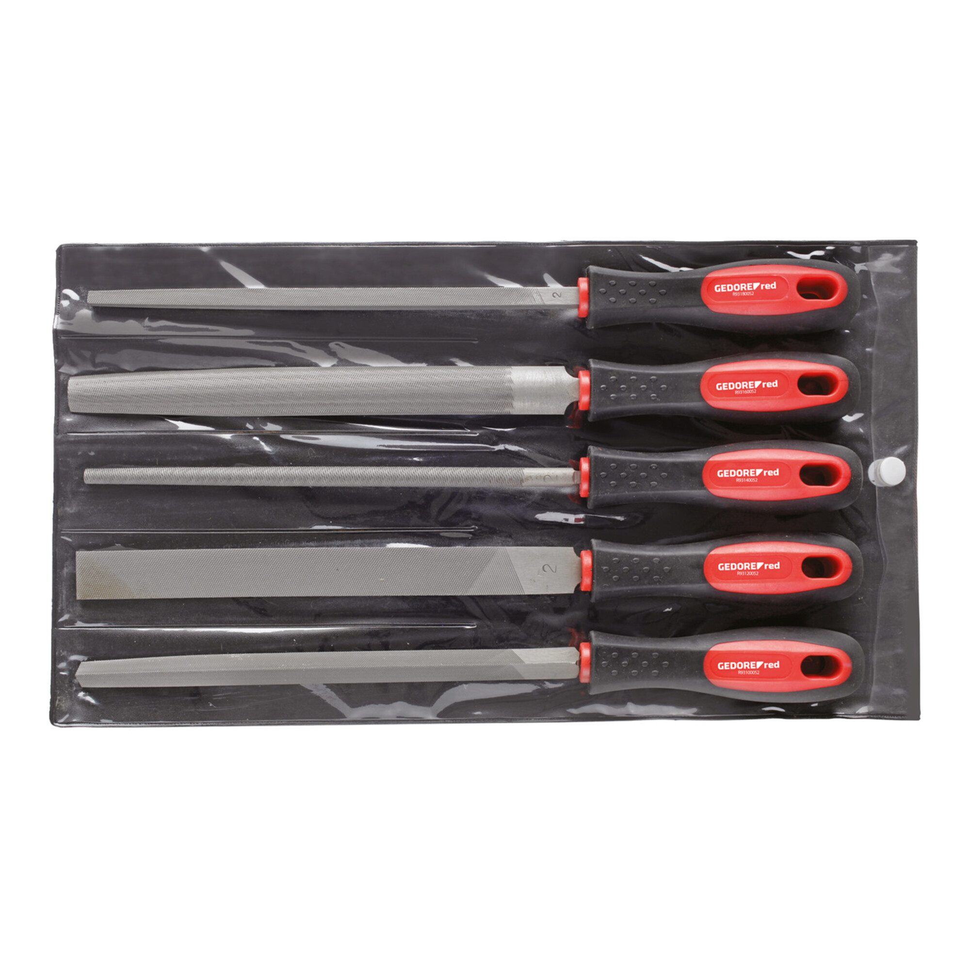 Gedore Red Feile Gedore R93000005 Feilensatz 3-kant + 4-kant + Flach + Rund + Halb 5-te