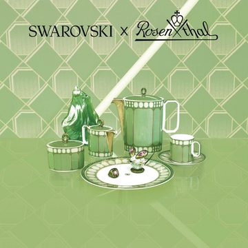 Rosenthal Tasse x Swarovski Becher mit Henkel mit Deckel Signum Fern