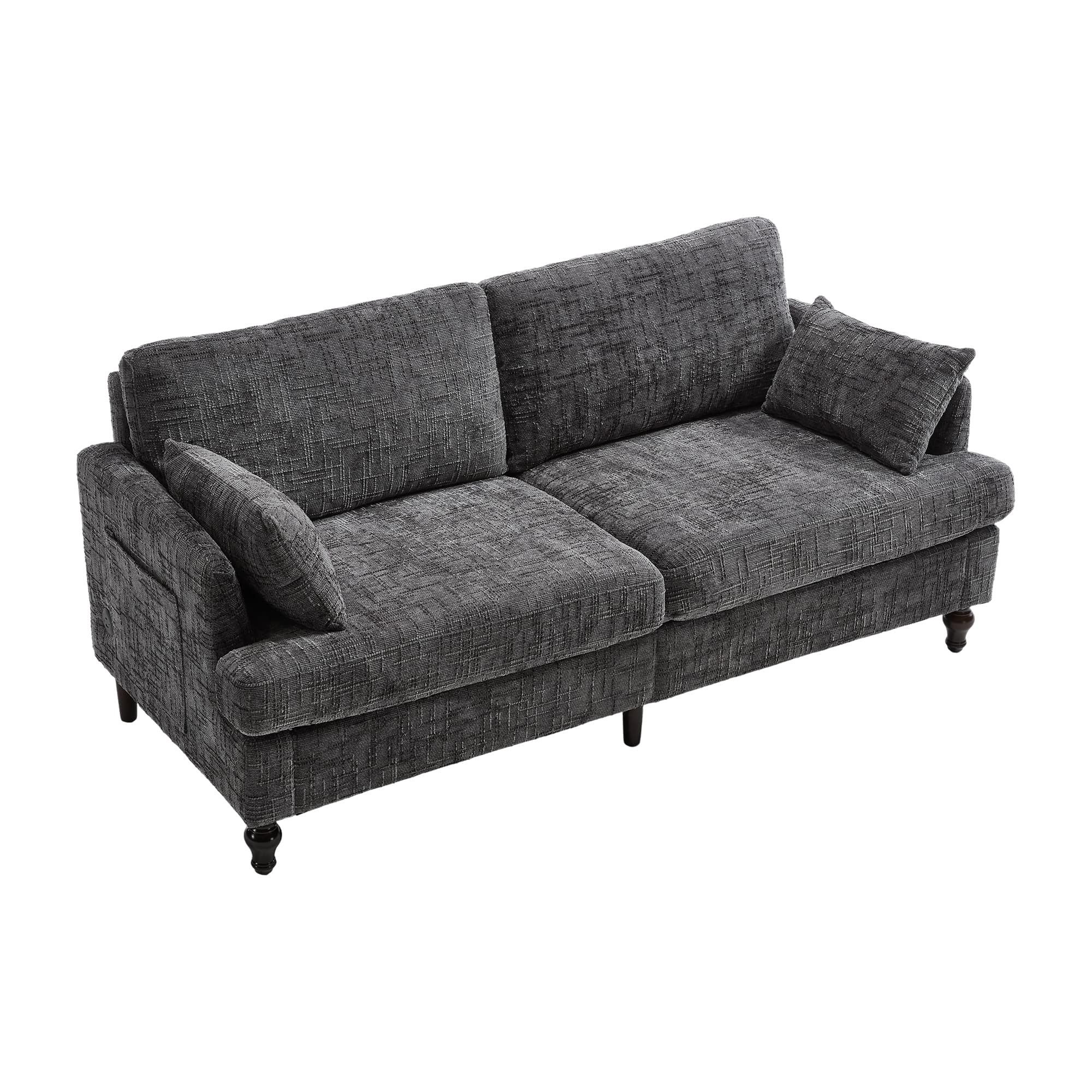 ANYSUN Sofa Schlafsofa, 2-sitziges Chenille-Sofa, Set