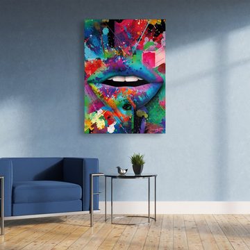 ArtMind XXL-Wandbild LIPPEN - ART - ABSTRAKT, Premium Wandbilder als Poster & gerahmte Leinwand in 4 Größen, Wall Art, Bild, moderne Kunst
