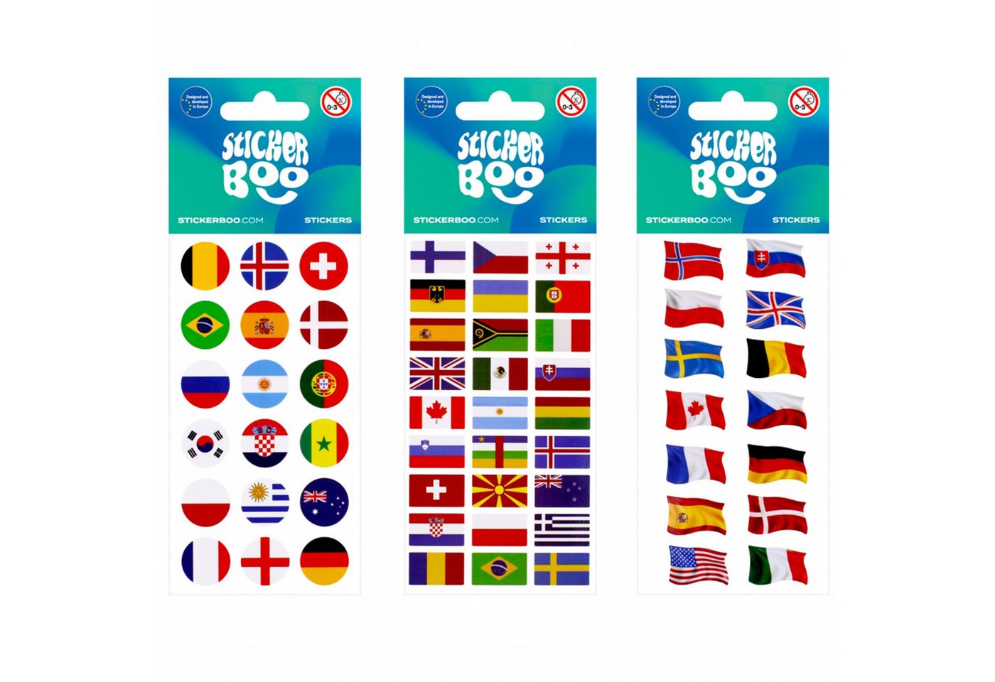 Thumbnail - Sarcia.eu Sticker Stickerset für Kinder, Flaggenaufkleber