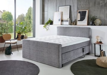 Sun Garden Boxspringbett LOCKPORT, 180 x 200 cm, Motorisch verstellbar, mit Fernbedienung, 7-Zonen-TFK-Wendematratze