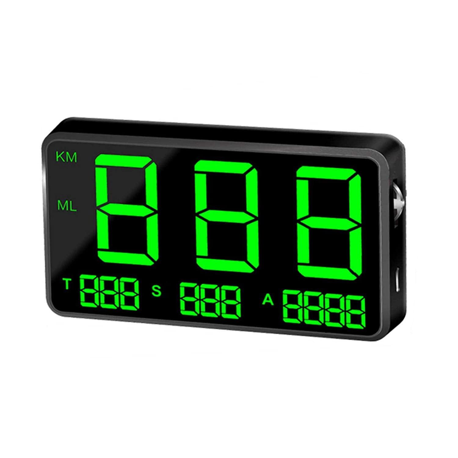 Gontence Entfernungs- und Geschwindigkeitsmesser GPS-Tachometer Tachometer C80 Digitales GPS-Tachometer-Display C80P, (1 St., MPH/KMH-Geschwindigkeitsalarm Ermüdungsalarm 4,5-Zoll-LED-Bildschirm), für alle Autos, Fahrräder, Motorräder