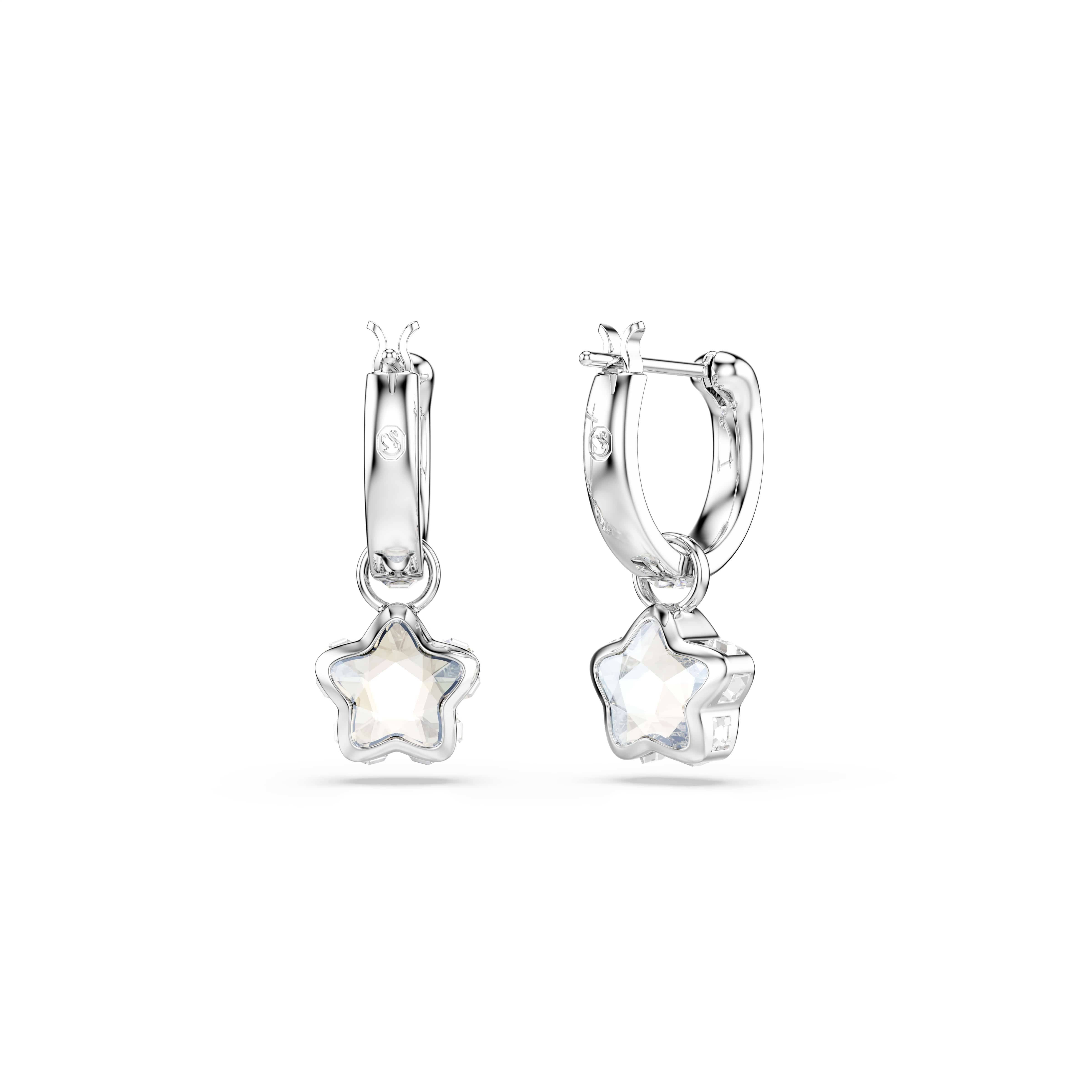 Swarovski Paar Creolen Schmuck Geschenk CHROMA Ohrringe, mit Swarovski® Kristall - Einhänger abnehmbar – Bild 5 von 5