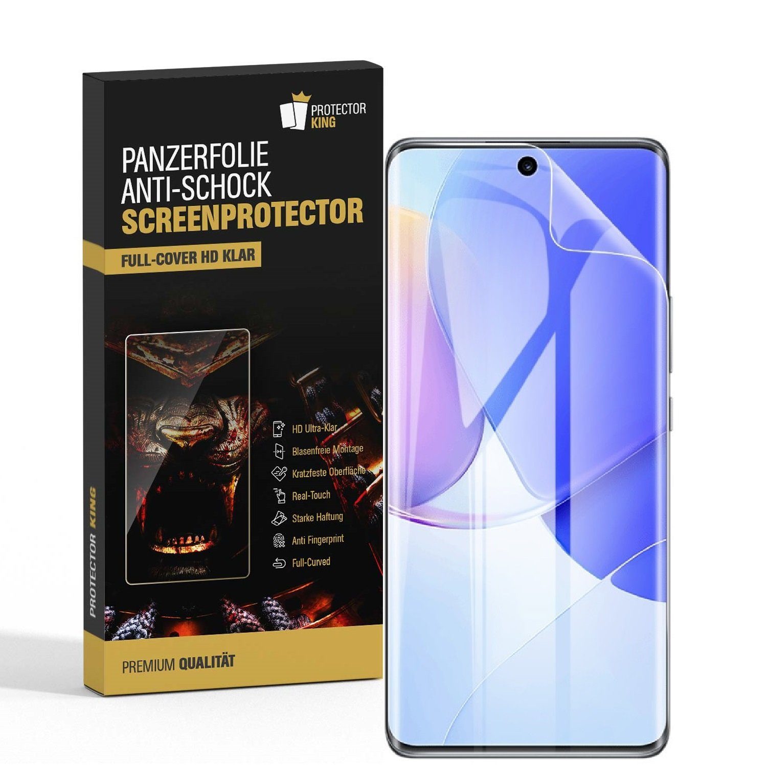 Schutzfolie 2x Panzerfolie für Huawei Nova 9 FULL COVER Displayschutz Schutzfolie