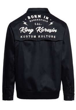 KingKerosin Collegejacke Kustom Kulture mit Passe am Rücken