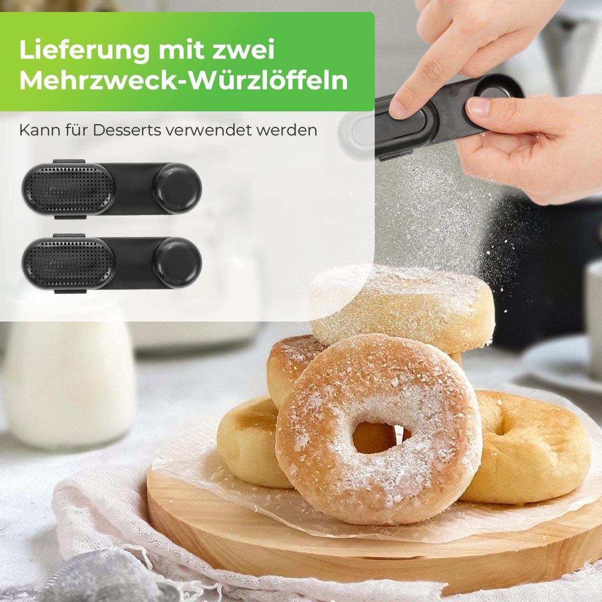 inkl. 350 Vorratsdosen-Set 4600 Aufbewahrungsschüssel MULISOFT +1300 Großes + Gewürzlöffel, 4-teiliges Vorratsglas (4-tlg), 6.4L, 2700 mit ml, AS+ABC+Silikon, +