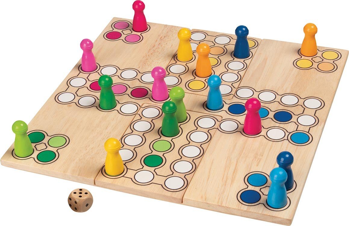 mit Gesellschaftsspiel Spiel, Brettspiel goki Spielfeld Ludo, anpassbarem