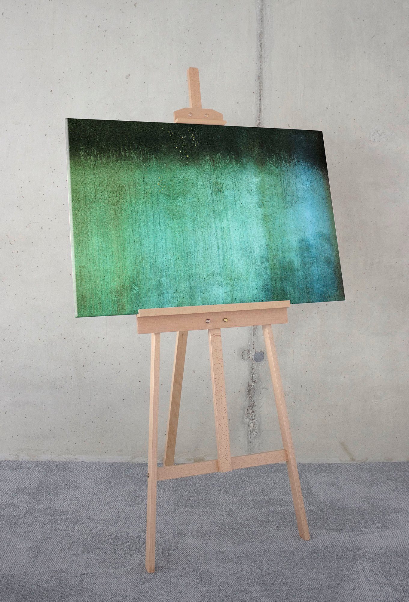 Komar Leinwandbild Tapete XVI - Größe 90 x 60 cm, Baum, Berge, Blumen, Blätter, Foto, Jahreszeiten, Landschaft, Meer, Natur, Palmen, Strand (Packung, 1 St), Keilrahmenbild mi Echtholzrahmen