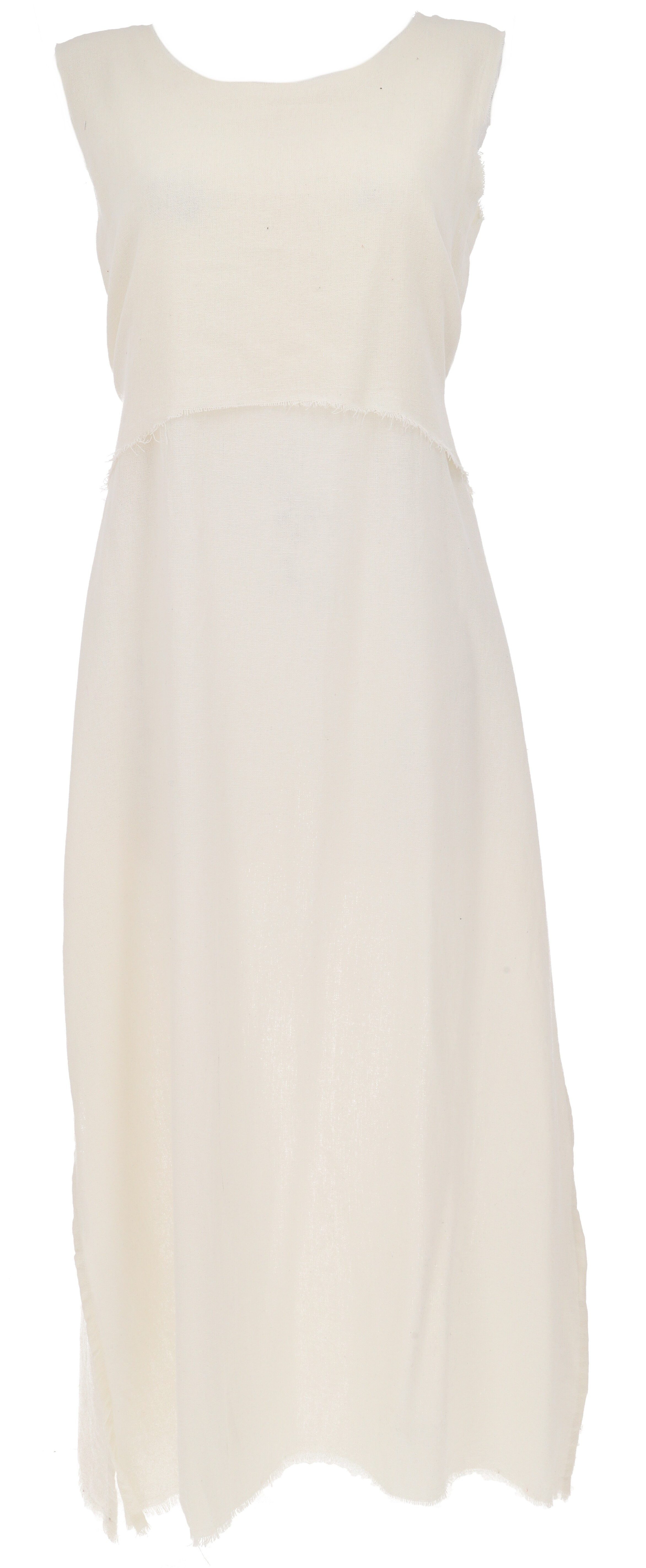 Guru-Shop Midikleid Boho Baumwollkleid, luftiges natürliches.. alternative Bekleidung