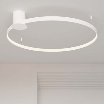 etc-shop LED Deckenleuchte, LED-Leuchtmittel fest verbaut, Neutralweiß, Deckenlampe Design Deckenleuchte LED Wohnzimmerlampe Ring