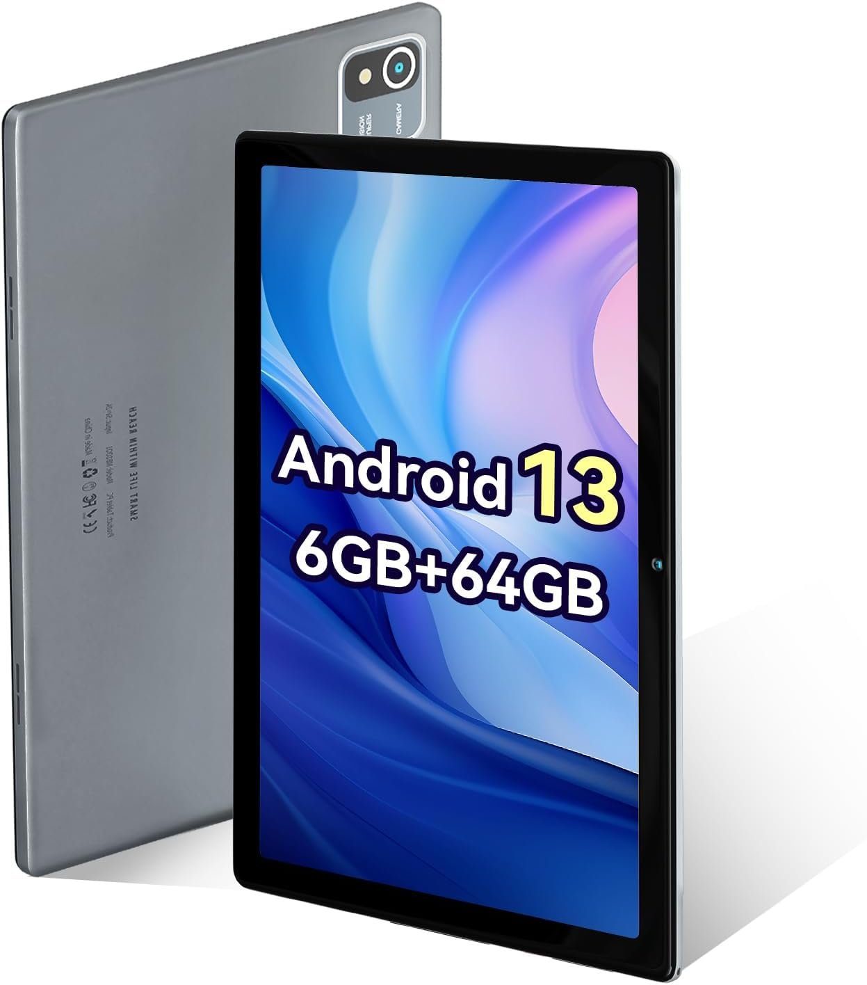 XCX 4-Kern-Prozessor Tablet (10", 64 GB, Android 13, MIT Doppelter Kamera & 6 (4+2) GB RAM)