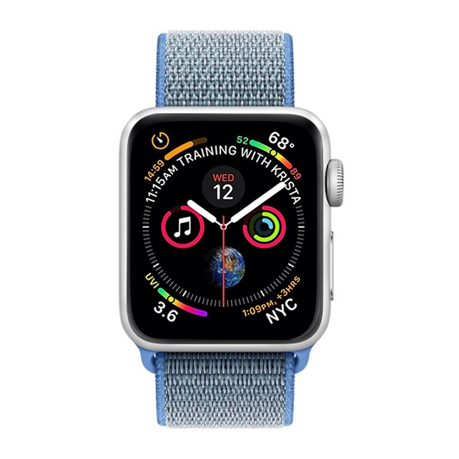 König Design Smartwatch-Armband 42 mm Arm Nylon Armband 44 Loop 45 mm, / Band Blau / Sport mm