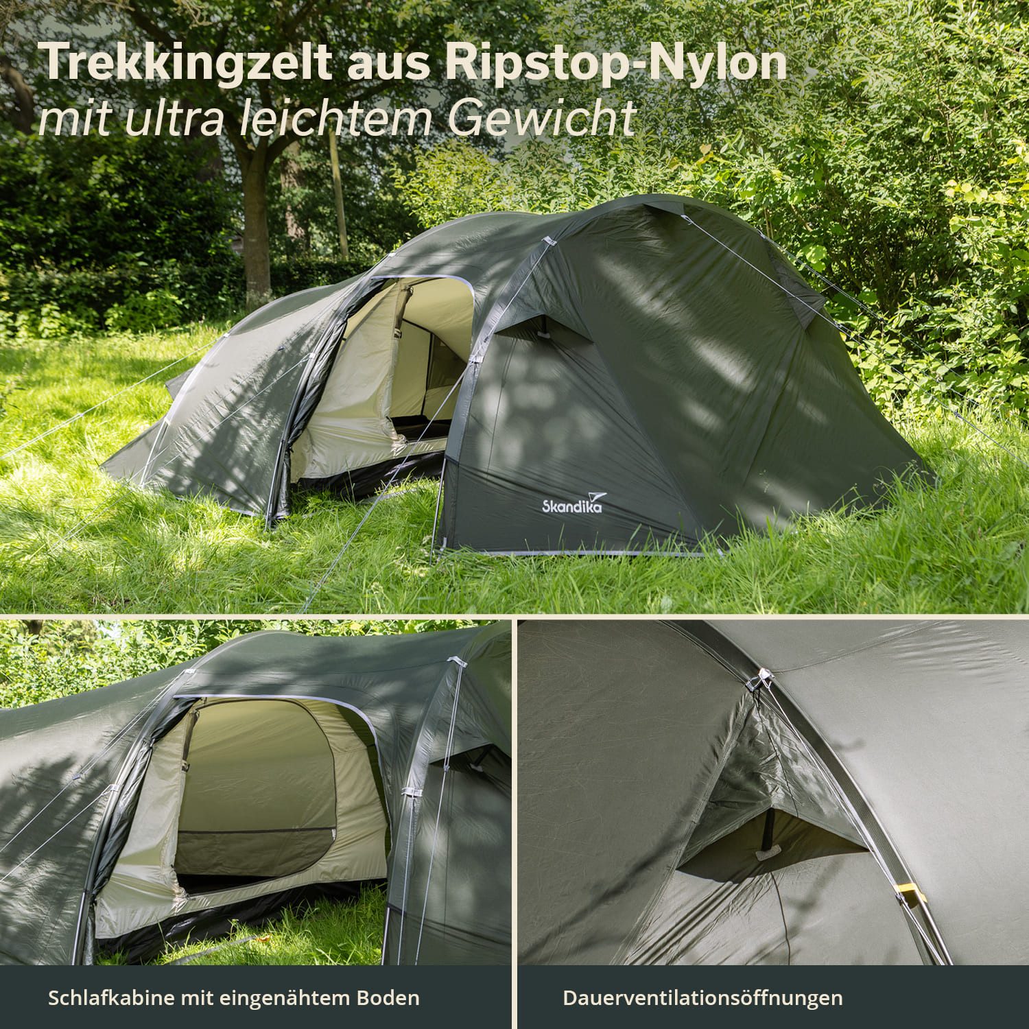 Skandika Tunnelzelt Oteren, Personen: 3, kleines günstig online kaufen