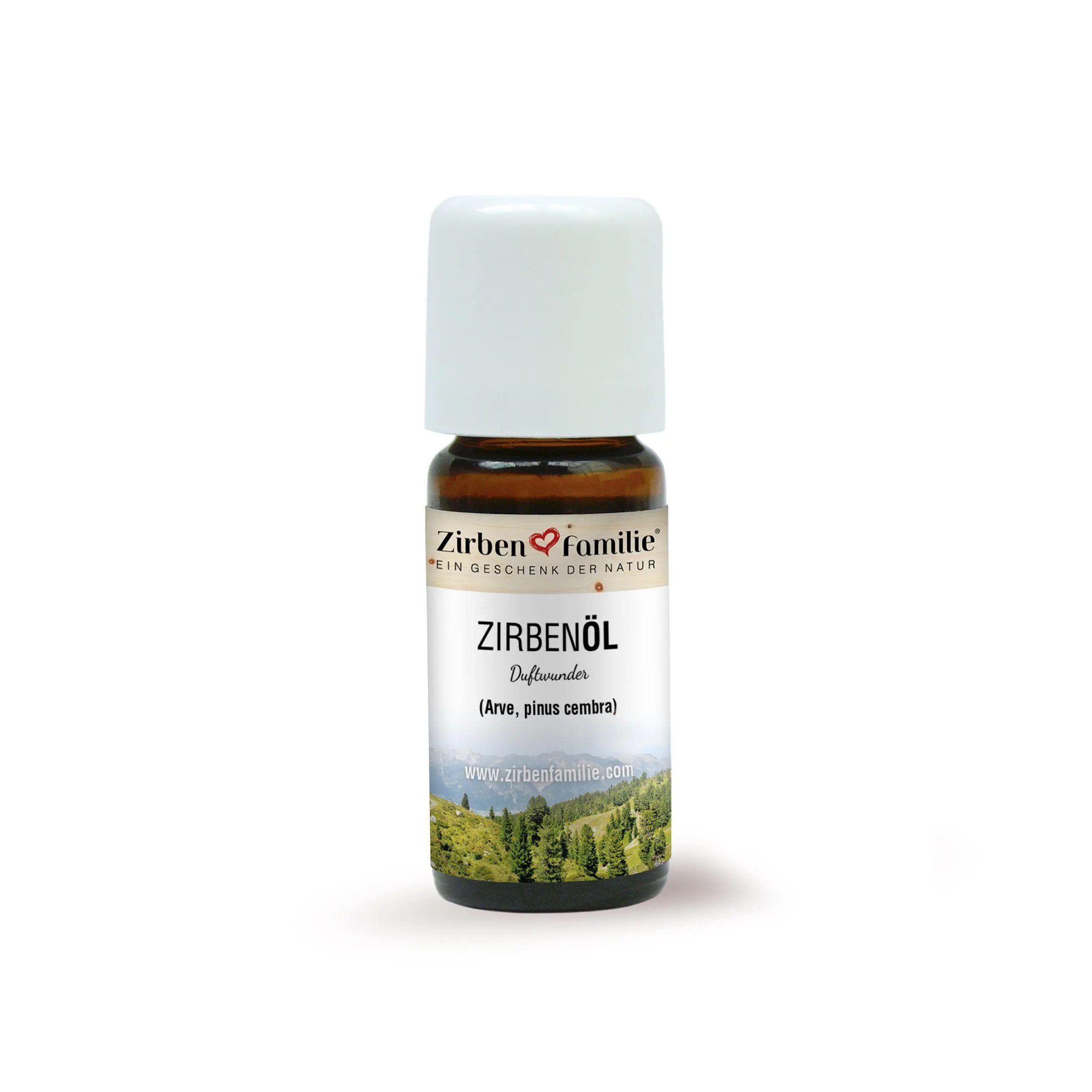 Zirbenfamilie Duftöl Zirbenöl 10ml Zirbenfamilie (1 Fläschchen, 1-St., 1 Fläschchen), frischer Zirbenduft