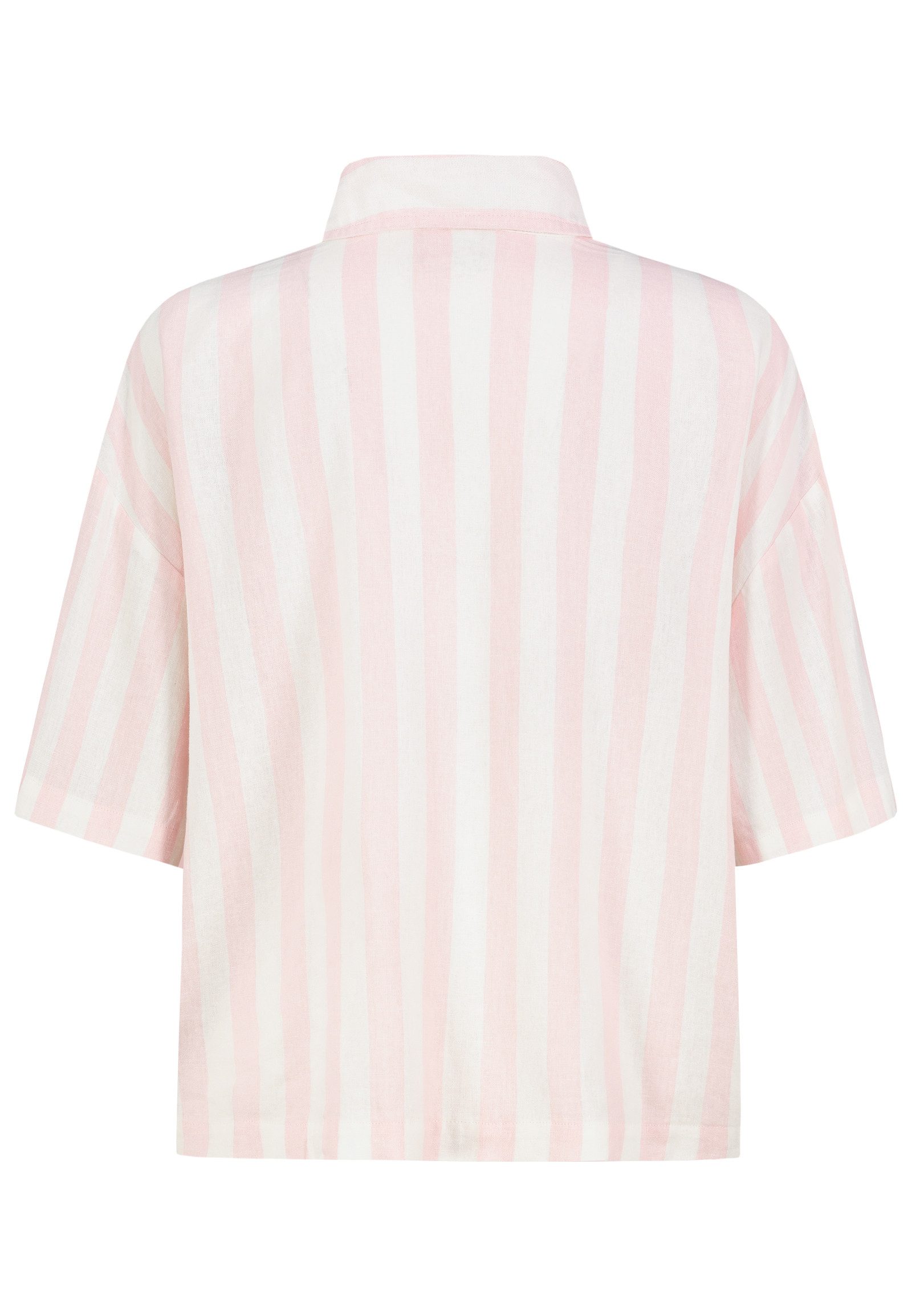 Eight2Nine Blusenshirt Leichtes Strukturdesign Kentkragen Knopfleiste Langarm (1-tlg) D62795AG11169_Blouse