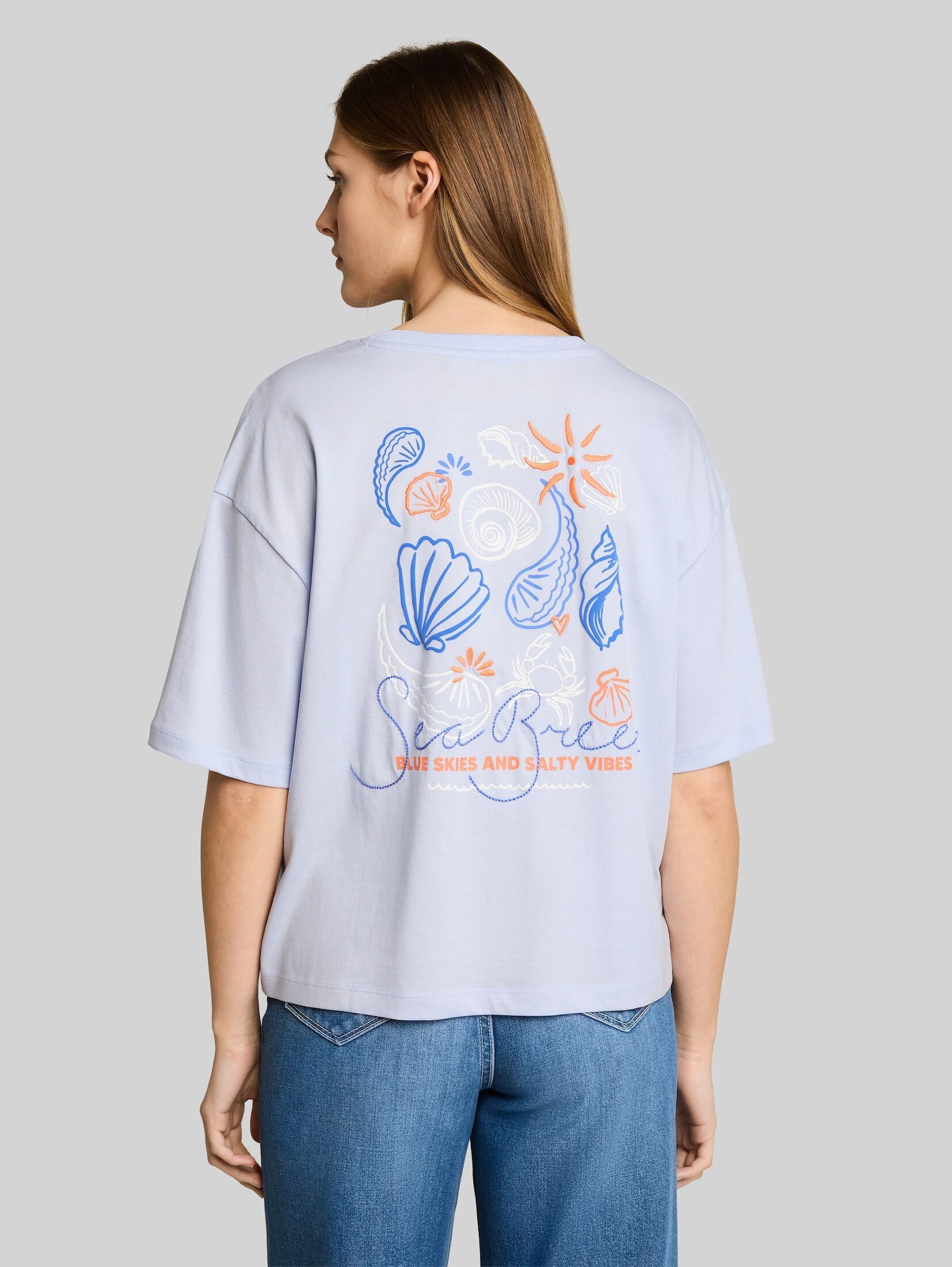 TOM TAILOR Denim T-Shirt T-Shirt Boxy Fit T-Shirt mit Rückenprint