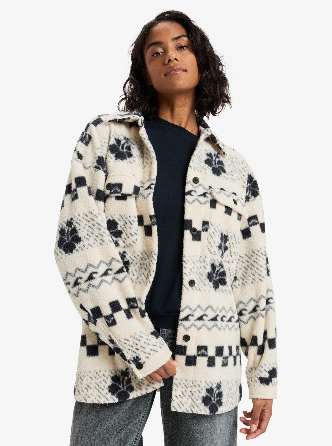 Roxy Fleecejacke MORNING CRUSH SHACKET (1-St)