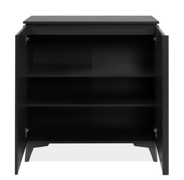 Finori Kommode Visby (Sideboard in grau, 2-türig, 88 x 92 cm), mit Schiefer