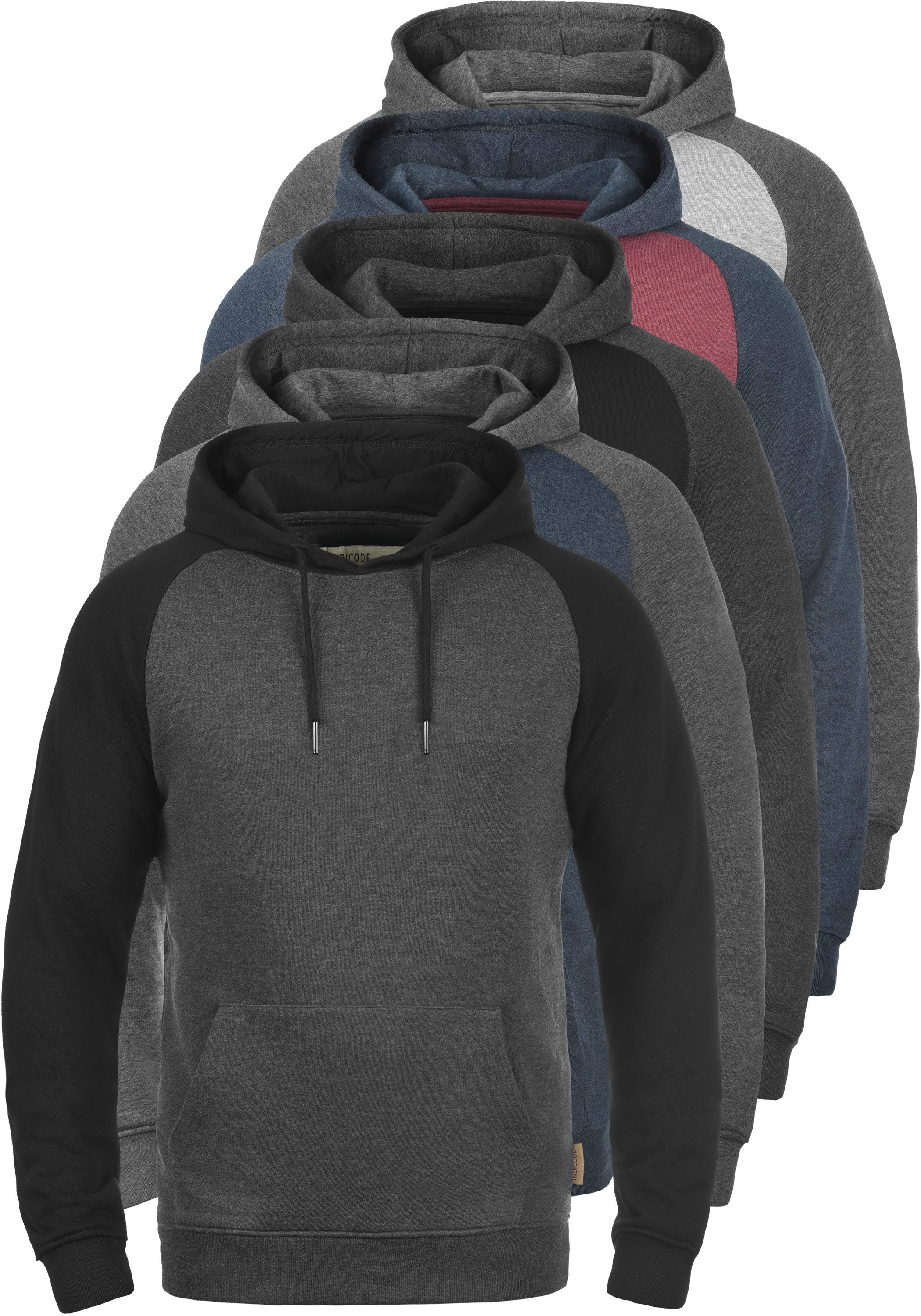 Indicode Hoodie IDElliot Kapuzensweatshirt im Baseball-Look