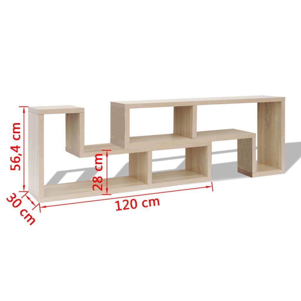 L-förmig Braun Fernsehschrank TV-Schrank vidaXL (1-St) doppelt Eiche